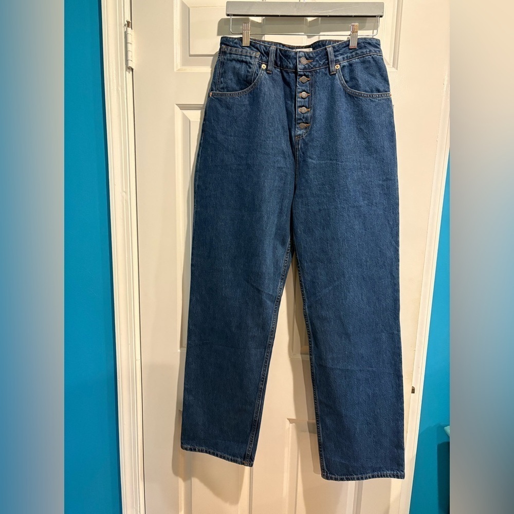 Decade Bonnie high rise jeans blue sz 35 button fly